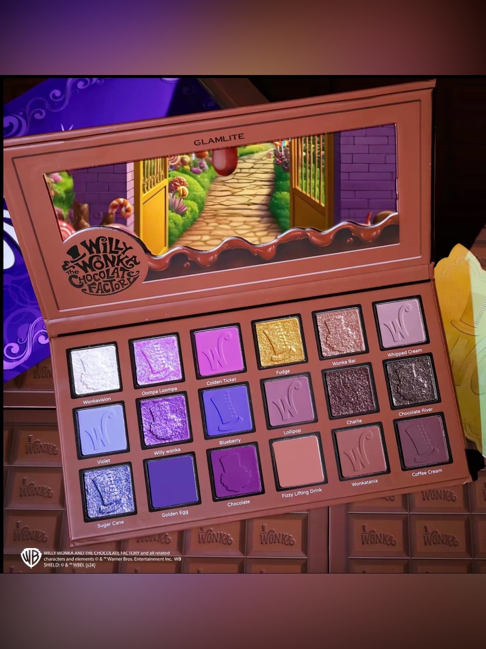 Glamlite Wonka Bar Eyeshadow Palette Limited Release -BNIB